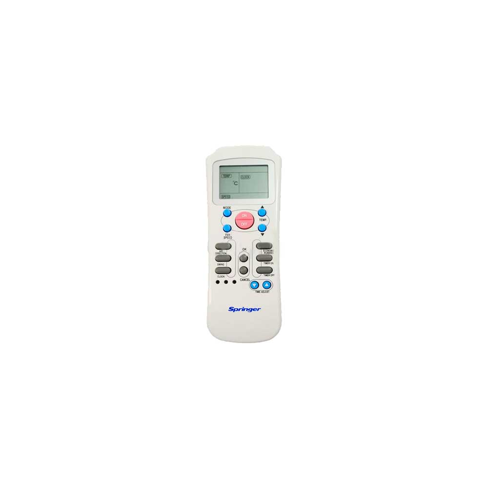 Controle Remoto Springer Split 7000 9000 12000 18000 22000 Quente e Frio 2033550A0450