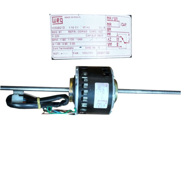 MOTOR ELÉTRICO EVAPORADORA CARRIER MIDEA   1/10CV 220/1/60 HD
